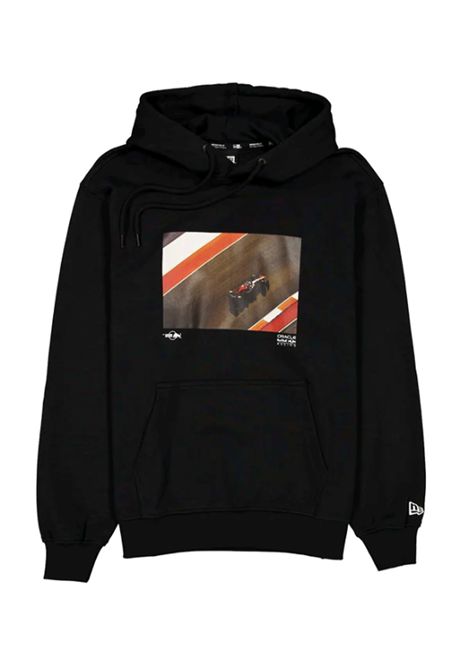 Felpa New Era Oversized Red Bull Racing con Cappuccio Nero Uomo NEW ERA | Felpe | 60766189-BLK